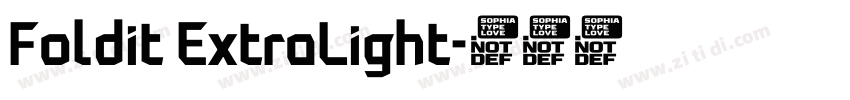 Foldit ExtraLight字体转换